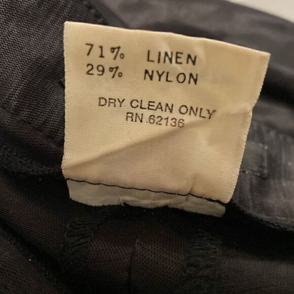 Vintage 90s Guess Collection Nylon Blend Straight Leg Black Dress Pant Trousers - Picture 6 of 6